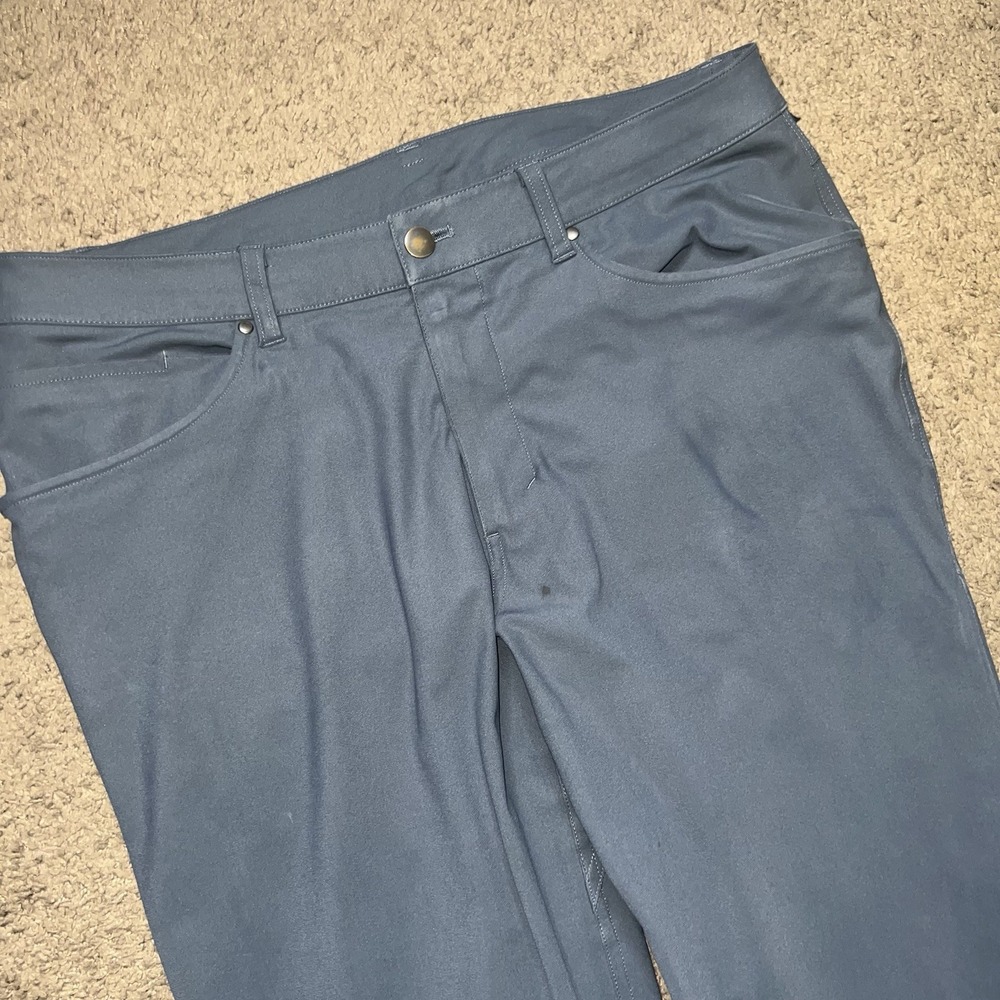 Lululemon ABC Pants Tall Navy Blue Warpstreme 33x36 Commute Business Casual Work